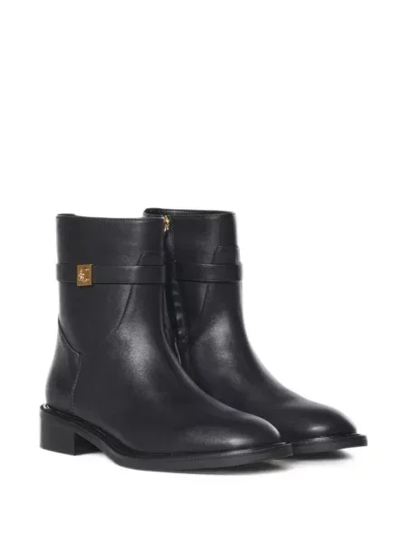 Botine Coccinelle din piele cu autograf negru