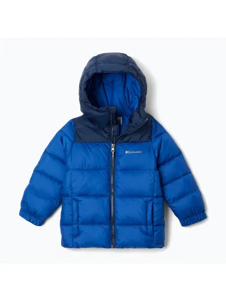 Детско подплатено яке Columbia Puffect Hooded mountain blue/collegiate navy синьо