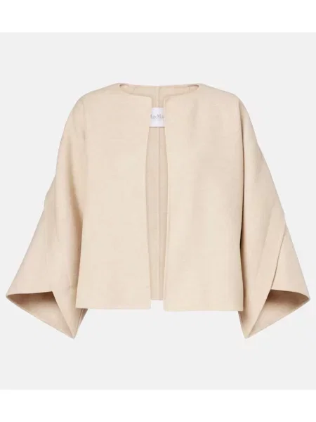 Volnena jakna Max Mara bež