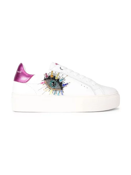 Кожени маратонки Kurt Geiger London Lana Eye бяло