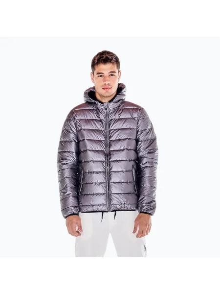 Olcsóbban. Férfi kabát LEONE Work Leisure silver glossy. Méret: M ezüstszínű