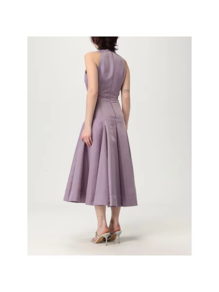 Sukienka midi Pinko bez rękawów elegancka fioletowa