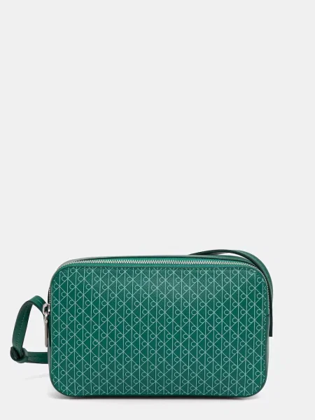 Calvin Klein geantă crossbody pentru femei cu imitație de piele verde