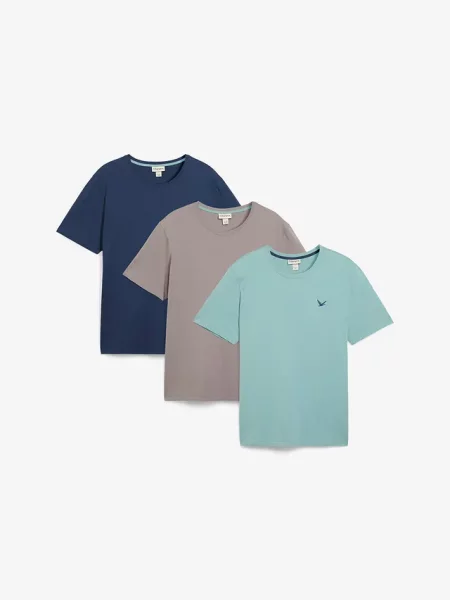 T-shirt 3 szt. niebieska