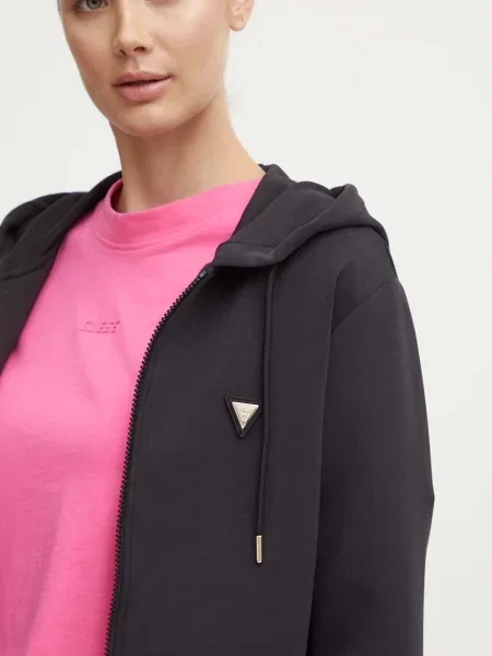 Однотонный свитер Guess с капюшоном черный