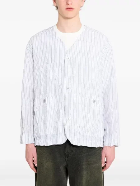 Pruhovaná bunda Comme Des Garçons bílá