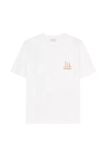 Grafic tricou Off-white cu autograf alb