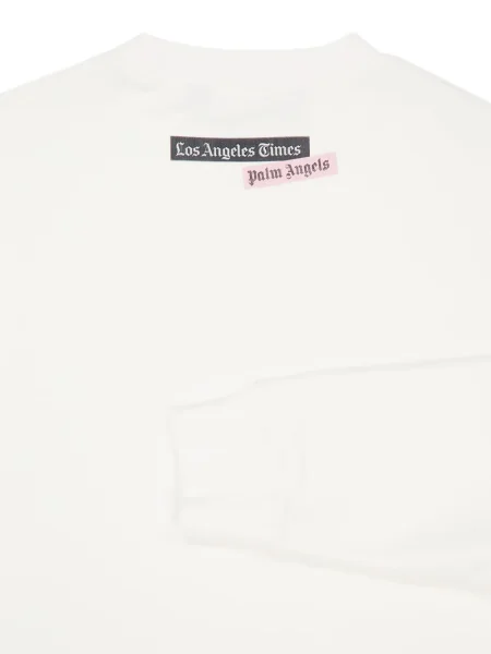 Hanorac crewneck Palm Angels alb