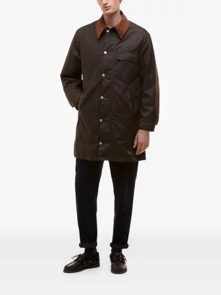 Gulerat geacă Barbour de catifea cord maro