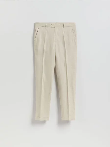 Reserved Pantaloni clasici din in bej