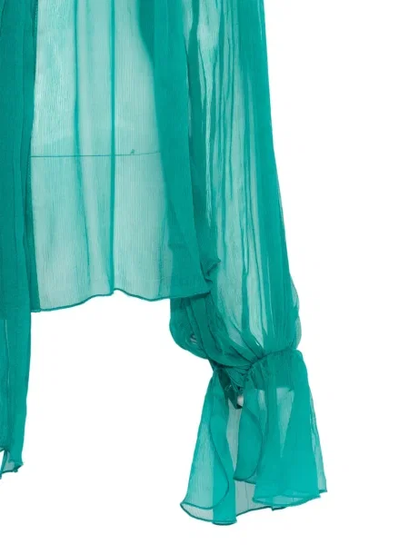 Bluză Atu Body Couture cu funde verde