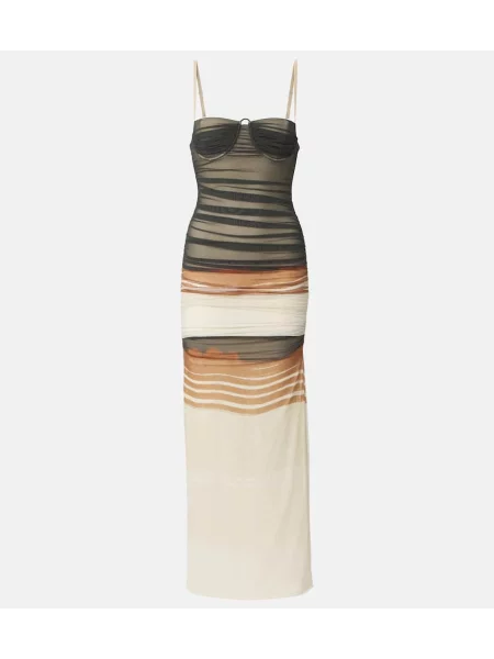 Sukienka midi Sir. z siateczką do kolan garniturowa