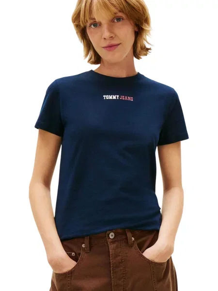 Koszulka Tommy Hilfiger Jeans niebieska