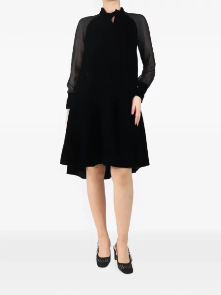 Rochie Me+em de catifea asimetrică negru