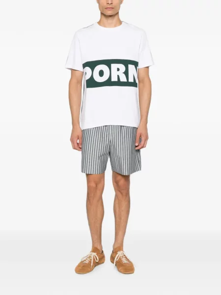Scurt tricou Jw Anderson cu imagine alb
