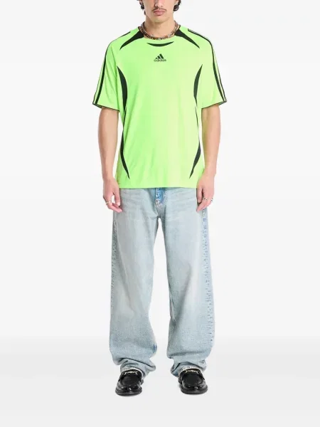 Футбол тениска с дълъг ръкав Adidas на райета мъниста бяло