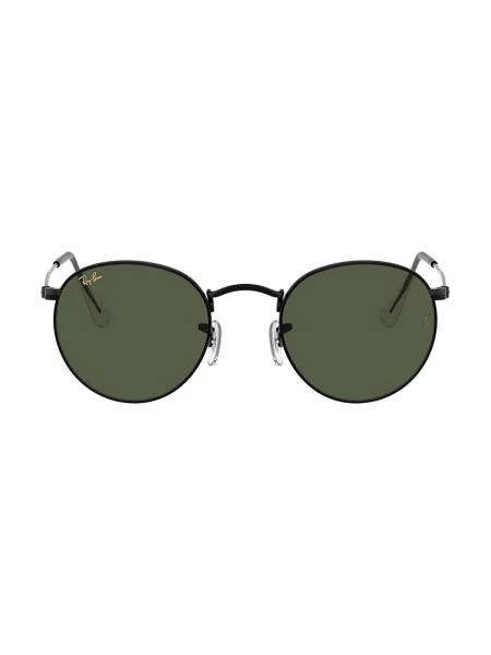 Ray-Ban ochelari de soare rotunzi metalici negru