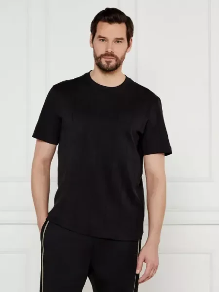 BOSS GREEN Póló DropNeedle AC | Relaxed fit | stretch fekete