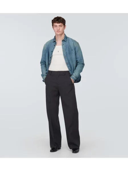 Jersey srajca Saint Laurent bela
