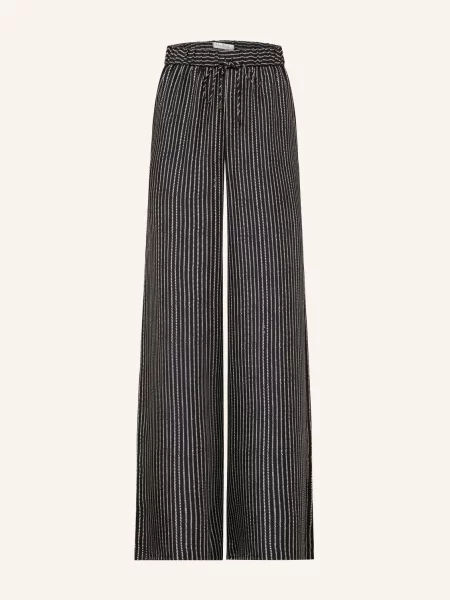 Max Mara Spodnie Z Jedwabiu Clarino schwarz czarne
