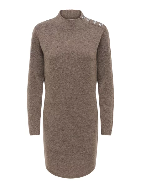 JDY Rochie tricotat JDYSUPER amestecat maro