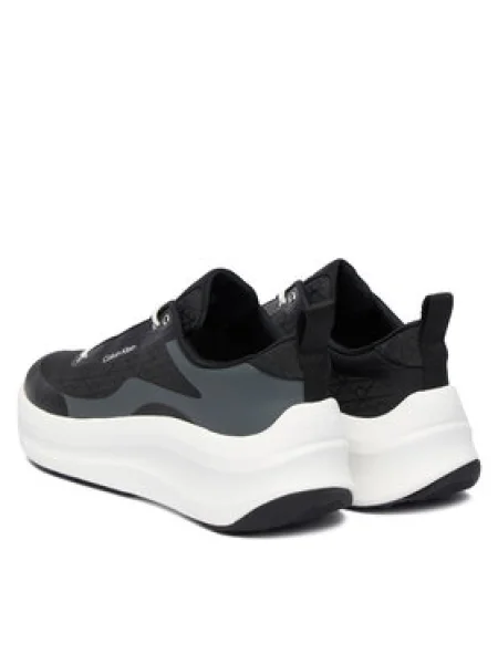 Dámske topánky Calvin Klein Chunky Runner Laceup Mix Aop black/coal čierna