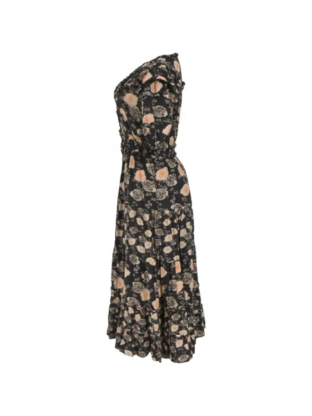 Rochie Ulla Johnson cu model floral cu imagine negru