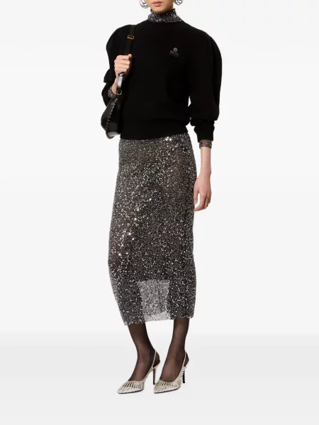 Pulover Isabel Marant cu autograf negru