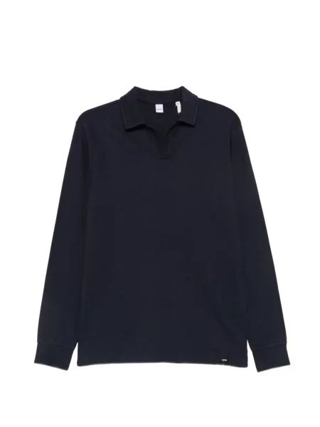 Lung tricou polo Aspesi albastru