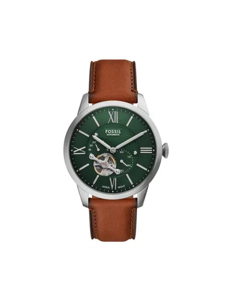 FOSSIL Analógové hodinky TOWNSMAN hrdzavohnedá / strieborná hnedá