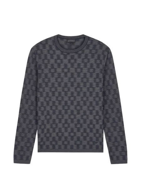 Pulover Emporio Armani de lână albastru