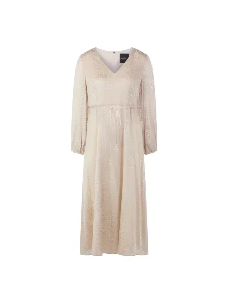 Satynowa sukienka satynowa Marc Cain beżowa