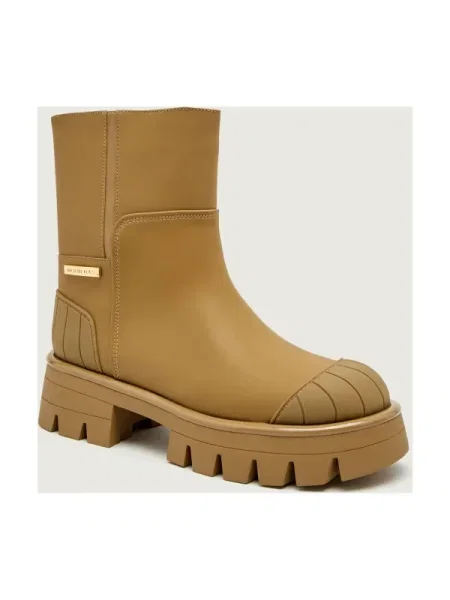 MICHAEL Michael Kors botine Sydra bej cu platforma maro