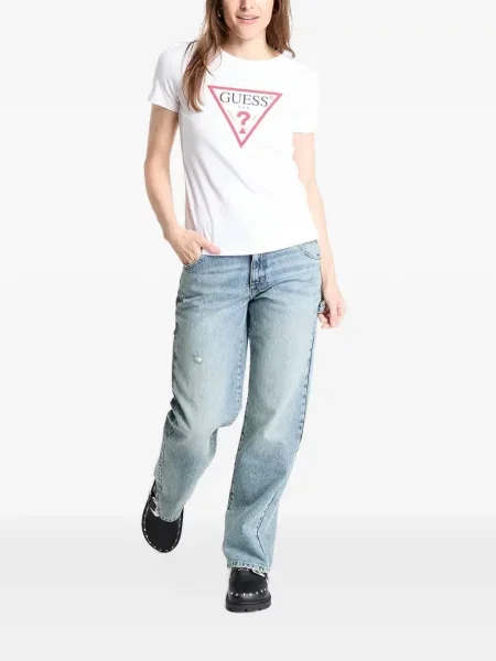 Tricou Guess cu imagine alb