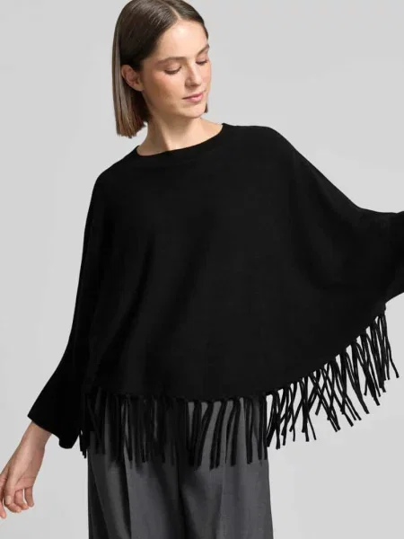 Sweter o kroju relaxed fit z mieszanki wełny z dodatkiem kaszmiru Herzen's czarny