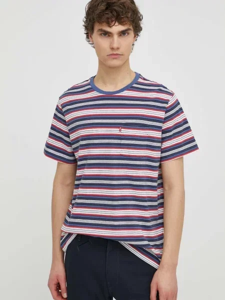 Тениска Levi's лилаво с принт синьо