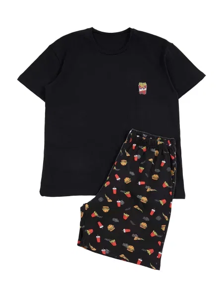 Trendyol Pijama scurtă negru