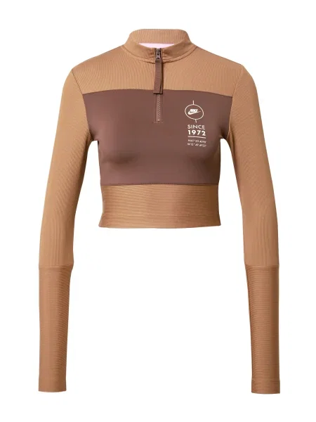 Nike Sportswear Tricou maro / maro închis alb