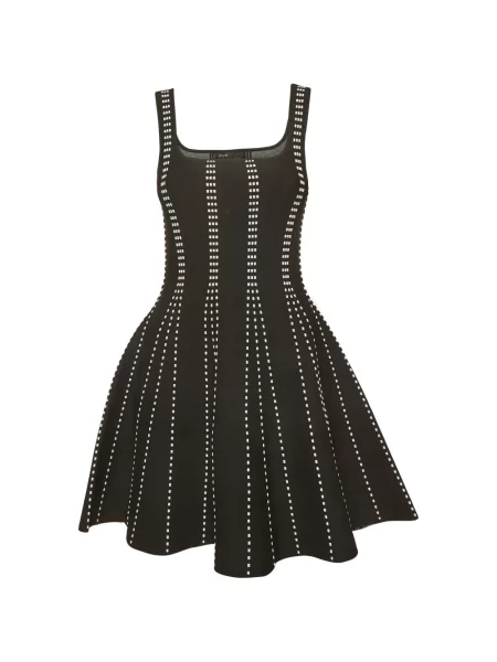 Rochie mini Maje cu dungi tricotate negru