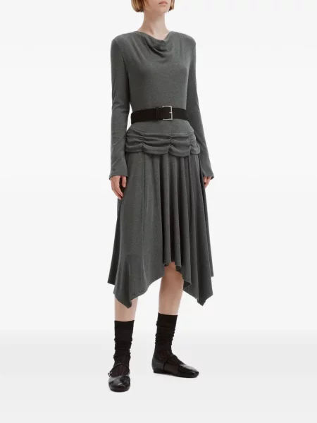 Cu centură rochie midi Tout A Coup gri