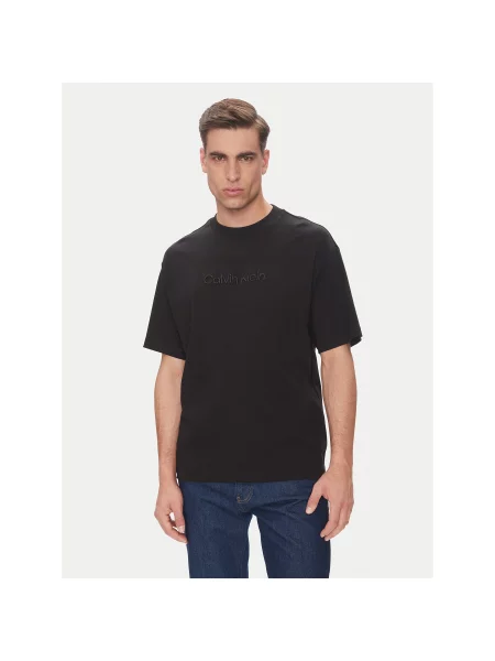 Calvin Klein Majica Relaxed Fit črna