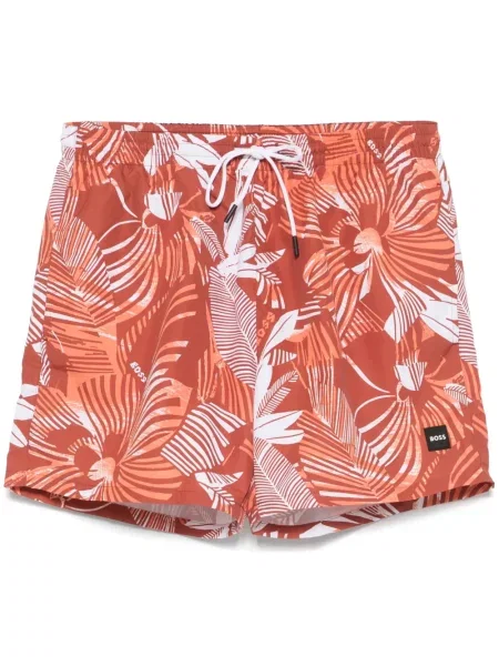 Slip de baie Boss cu imagine maro