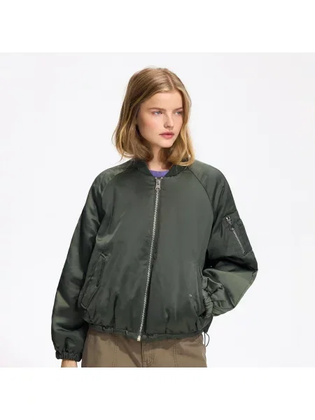 Reserved Bunda bomber tmavě zelená