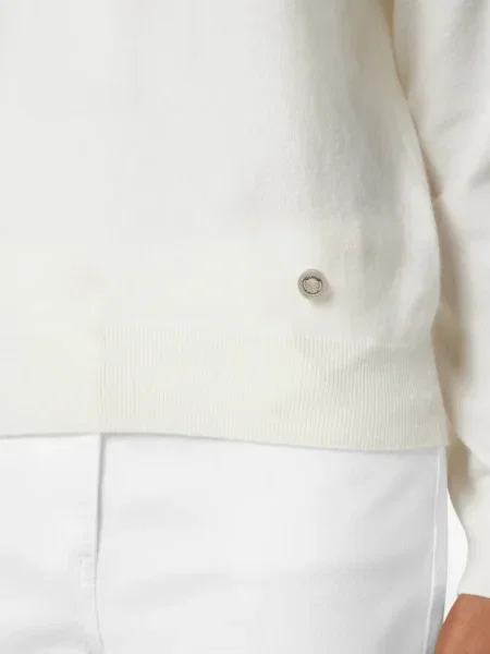 Pulover Versace cu decolteu în V alb