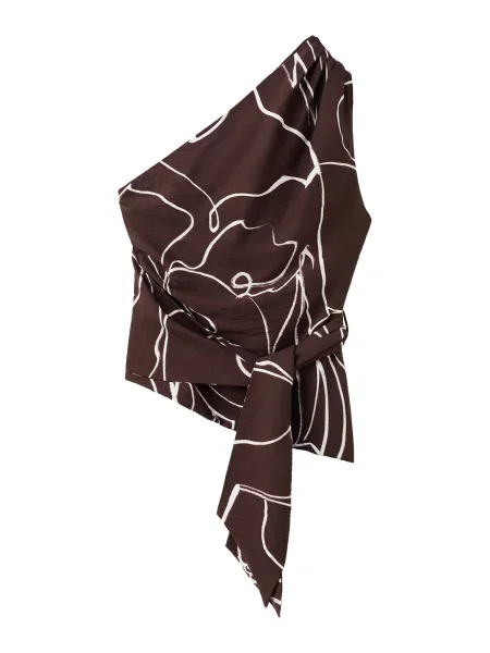 MANGO Top Lauren maro alb