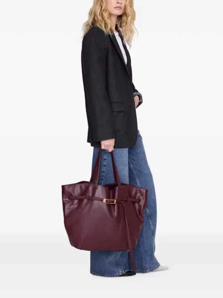 Geantă shopper Anine Bing din piele roșu