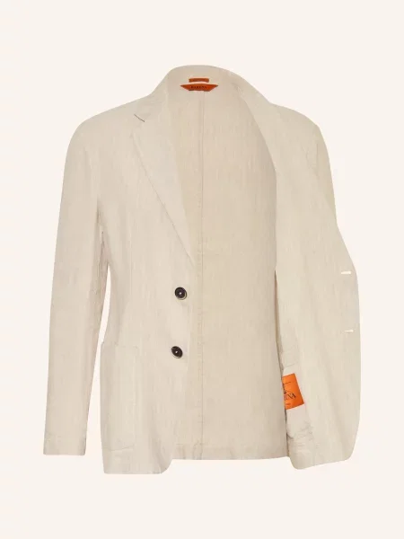 Barena Venezia Marynarka Giacca Borgo Slim Fit Z Lnem weiss