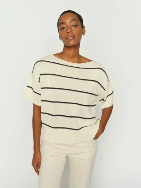 MOS MOSH koszula z dzianiny Arlen Paper Kobiety S beżowy