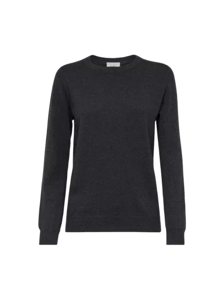 Sweter Brunello Cucinelli z kaszmiru szary