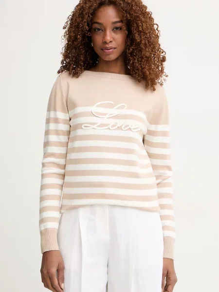 Morgan pulover pentru femei din vâscoză bej
